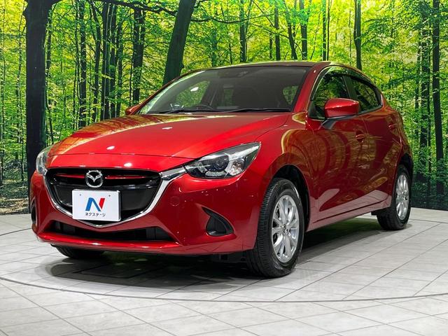 デミオ 13Sツーリング 4WD 純正ナビ 衝突軽減 ETC Bluetooth フルセグ LEDヘッド 革巻きステアリング シートヒーター オートエアコン オートライト アイドリングストップ プッシュスタート スマートキー(52枚目)