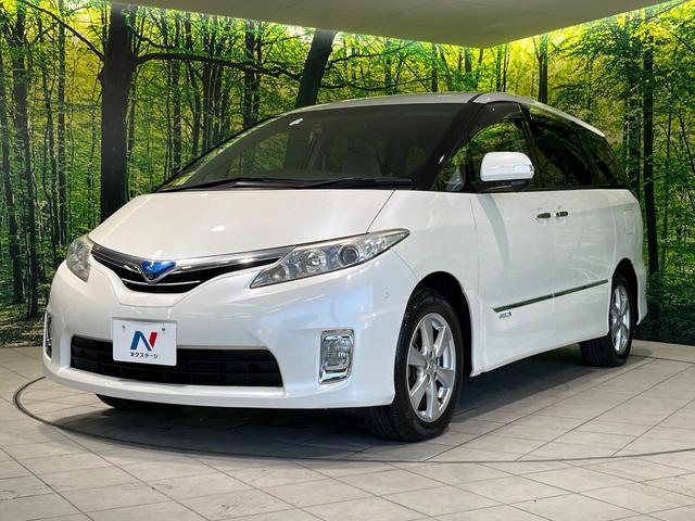 エスティマハイブリッド G 4WD フリップダウンモニター 純正8インチナビ バックカメラ ETC ドラレコ 両側パワースライドドア パワーバックドア LEDヘッド 革巻きステアリング クルコン プッシュスタート スマートキー(62枚目)