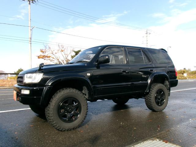 ハイラックスサーフ SSR-Xリミテッド ワイド 2インチリフトアップ 社外マフラー ナビバックカメラ TV 4WD 社外17インチアルミホイールマッドタイヤ キーレスX2(9枚目)