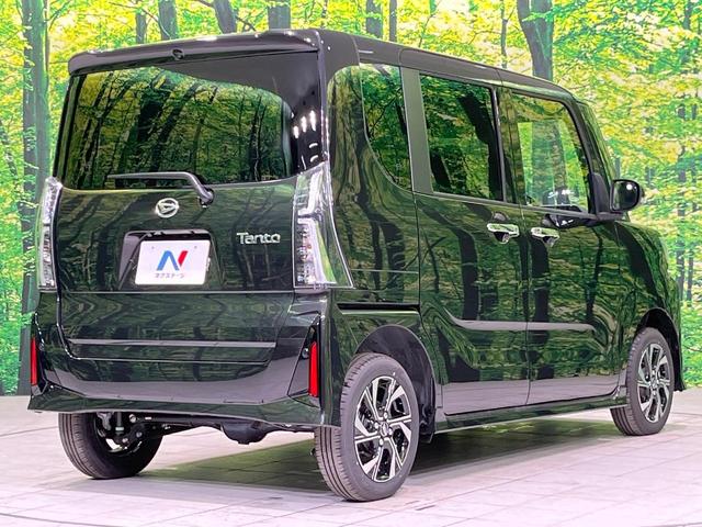 タント カスタムX 4WD 届出済未使用車 両側電動スライドドア 衝突被害軽減システム ハーフレザーシート コーナーセンサー スマートキー LEDヘッド オートハイビーム 車線逸脱警報 オートライト オートエアコン(18枚目)