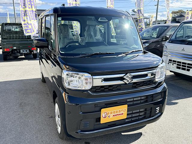 スペーシア ハイブリッドＧ　４ＷＤ　届出済未使用車　両側スライド　クリアランスソナー　衝突被害軽減システム　ＬＥＤヘッドランプ　スマートキー　アイドリングストップ　電動格納ミラー　シートヒーター　ベンチシート　ＣＶＴ　盗難防止（6枚目）