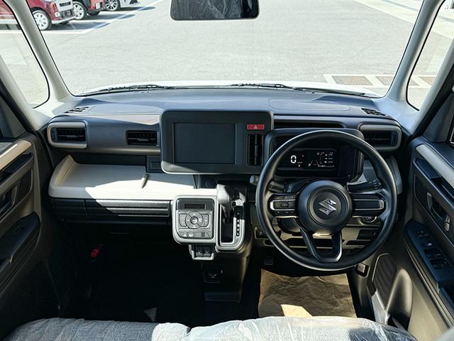 スペーシア ハイブリッドＧ　４ＷＤ　届出済未使用車　両側スライド　クリアランスソナー　衝突被害軽減システム　ＬＥＤヘッドランプ　スマートキー　アイドリングストップ　電動格納ミラー　シートヒーター　ベンチシート　ＣＶＴ　盗難防止（2枚目）