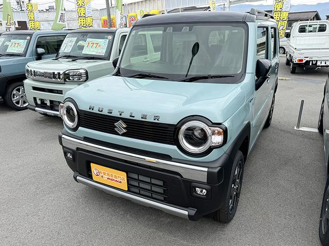 ハスラー タフワイルド　４ＷＤ　届出済未使用車　クリアランスソナー　クルーズコントロール　衝突被害軽減システム　ＬＥＤヘッドランプ　ヘッドライトウォッシャー　スマートキー　アイドリングストップ　シートヒーター　盗難防止（2枚目）