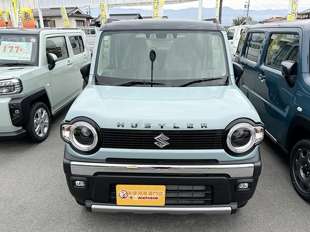 ハスラー タフワイルド　４ＷＤ　届出済未使用車　クリアランスソナー　クルーズコントロール　衝突被害軽減システム　ＬＥＤヘッドランプ　ヘッドライトウォッシャー　スマートキー　アイドリングストップ　シートヒーター　盗難防止（3枚目）