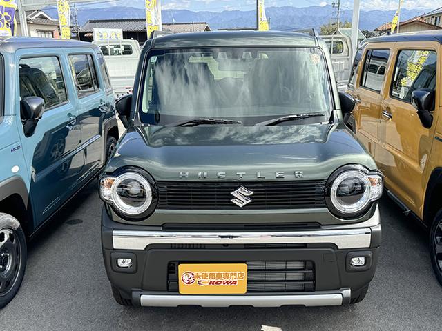 ハスラー タフワイルド　４ＷＤ　届出済未使用車　クリアランスソナー　クルーズコントロール　衝突被害軽減システム　ＬＥＤヘッドランプ　ヘッドライトウォッシャー　スマートキー　アイドリングストップ　シートヒーター　盗難防止（3枚目）