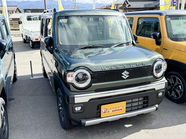 ハスラー タフワイルド　４ＷＤ　届出済未使用車　クリアランスソナー　クルーズコントロール　衝突被害軽減システム　ＬＥＤヘッドランプ　ヘッドライトウォッシャー　スマートキー　アイドリングストップ　シートヒーター　盗難防止（4枚目）