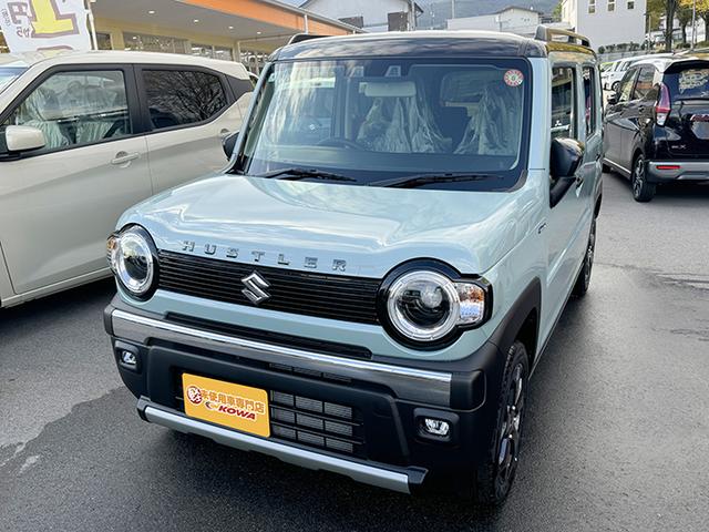 ハスラー タフワイルド　４ＷＤ　届出済未使用車　クリアランスソナー　オートクルーズコントロール　衝突被害軽減システム　ＬＥＤヘッドランプ　スマートキー　アイドリングストップ　ＣＶＴ　盗難防止　ＡＢＳ　横滑り防止　ルーフレール（2枚目）