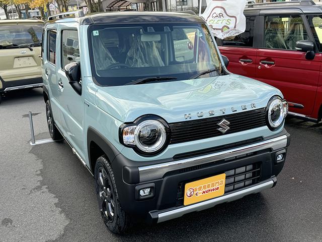 ハスラー タフワイルド　４ＷＤ　届出済未使用車　クリアランスソナー　オートクルーズコントロール　衝突被害軽減システム　ＬＥＤヘッドランプ　スマートキー　アイドリングストップ　ＣＶＴ　盗難防止　ＡＢＳ　横滑り防止　ルーフレール（4枚目）