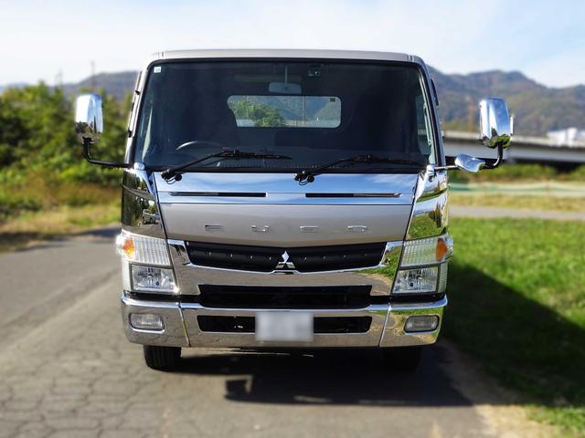 キャンター 積載車カスタム 最積3000kg 極東フラトップZERO 電動ミラー ウインチ ラジコン メッキパーツ(3枚目)