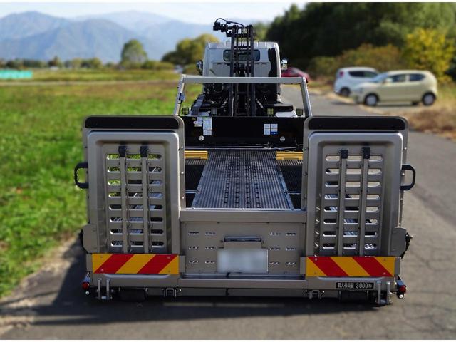 キャンター 積載車カスタム 最積3000kg 極東フラトップZERO 電動ミラー ウインチ ラジコン メッキパーツ(68枚目)