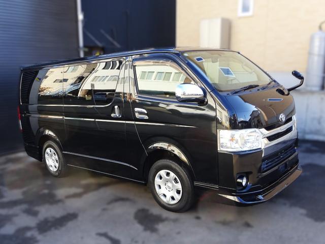 ハイエースバン ロングDX GLパッケージ 社外エアロF/R/S/W 純正ナビ フルセグ ETC LEDヘッドランプ キーレス 4WD ディーゼル(8枚目)