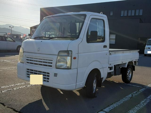 キャリイトラック FC 4WD 5速マニュアル車 エアコンなし パワステ ライトレベライザー ゲートプロテクター あおりチェーン 3方開 車検R9年4/30 走行22794キロ 整備記録簿 スタッドレスタイヤ ノーマルタイヤ(4枚目)