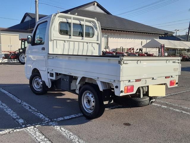 キャリイトラック FC 4WD 5速マニュアル車 エアコンなし パワステ ライトレベライザー ゲートプロテクター あおりチェーン 3方開 車検R9年4/30 走行22794キロ 整備記録簿 スタッドレスタイヤ ノーマルタイヤ(6枚目)