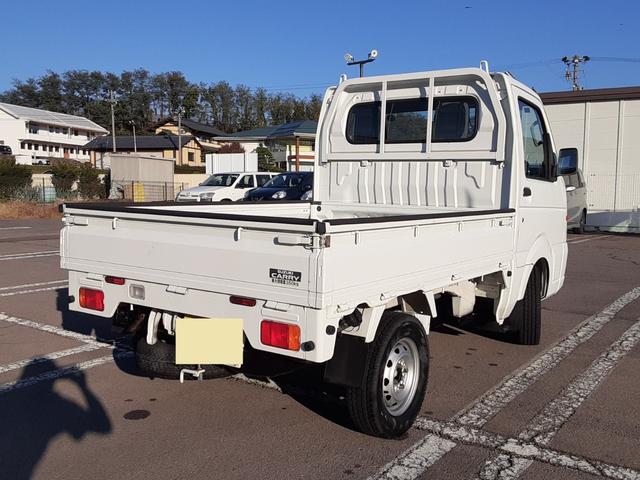 キャリイトラック FC 4WD 5速マニュアル車 エアコンなし パワステ ライトレベライザー ゲートプロテクター あおりチェーン 3方開 車検R9年4/30 走行22794キロ 整備記録簿 スタッドレスタイヤ ノーマルタイヤ(8枚目)