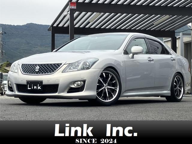 クラウン 2.5アスリート ナビパッケージ ユーザー買取車 メーカー純正ナビ フルセグTV Bluetooth バックモニター サイドモニター 社外18インチアルミ オートエアコン ETC パワーシート シートヒーター 取保 スペアキー(2枚目)