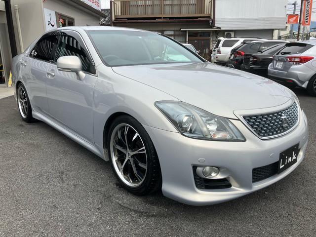 クラウン 2.5アスリート ナビパッケージ ユーザー買取車 メーカー純正ナビ フルセグTV Bluetooth バックモニター サイドモニター 社外18インチアルミ オートエアコン ETC パワーシート シートヒーター 取保 スペアキー(4枚目)