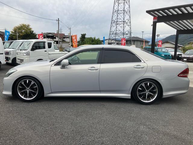 クラウン 2.5アスリート ナビパッケージ ユーザー買取車 メーカー純正ナビ フルセグTV Bluetooth バックモニター サイドモニター 社外18インチアルミ オートエアコン ETC パワーシート シートヒーター 取保 スペアキー(9枚目)
