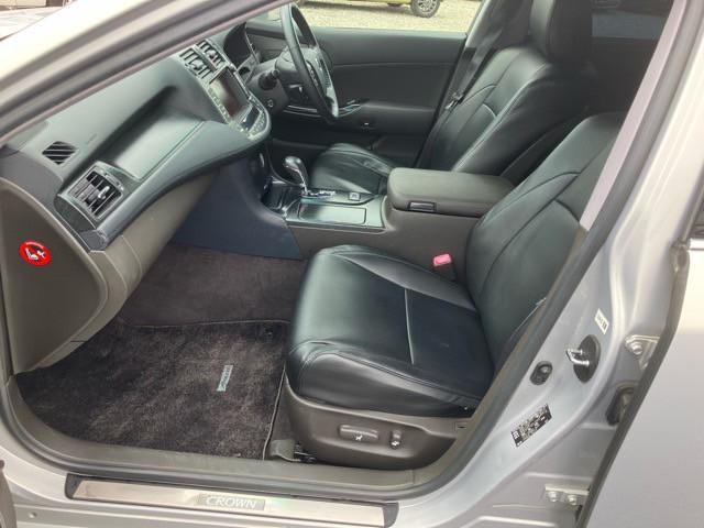 クラウン 2.5アスリート ナビパッケージ ユーザー買取車 メーカー純正ナビ フルセグTV Bluetooth バックモニター サイドモニター 社外18インチアルミ オートエアコン ETC パワーシート シートヒーター 取保 スペアキー(13枚目)