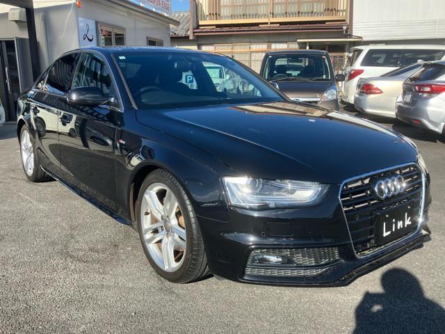 Ａ４ ２．０ＴＦＳＩ　Ｓラインパッケージ　ユーザー買取車　メーカーナビ　バックモニター　フルセグＴＶ　Ｂｌｕｅｔｏｏｔｈ　純正１８インチアルミ　ＨＩＤヘッドライト　パワーシート　シートヒーター　ハーフレザー　取保　スペアキ（3枚目）