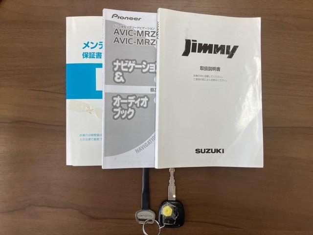 ジムニー ワイルドウインド パートタイム4WD ユーザー買取車 社外ナビ(AVIC-MRZ05) ワンセグTV シートヒーター 電格ミラー 純正16インチアルミ ETC 社外LEDライト フォグランプ オートマ 取保 スペアキー(33枚目)