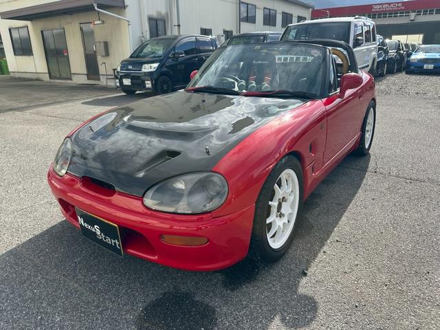 カプチーノ ベースグレード　同色全塗装・５ＭＴ・クラフトマンタフエンジン・Ｄｅｆｉ追加メーター・ＧＲｅｄｄｙ　ｅ－ｍａｎａｇｅ・アラゴスタ車高調・ロールバー・ＨＴ０７タービン・ＴＯＭＥＩフューエルレギュレーター（3枚目）