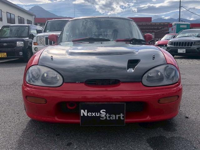 カプチーノ ベースグレード　同色全塗装・５ＭＴ・クラフトマンタフエンジン・Ｄｅｆｉ追加メーター・ＧＲｅｄｄｙ　ｅ－ｍａｎａｇｅ・アラゴスタ車高調・ロールバー・ＨＴ０７タービン・ＴＯＭＥＩフューエルレギュレーター（4枚目）