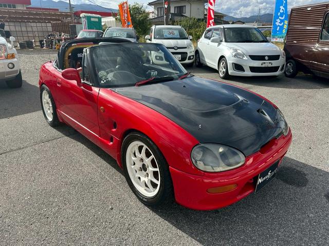 カプチーノ ベースグレード　同色全塗装・５ＭＴ・クラフトマンタフエンジン・Ｄｅｆｉ追加メーター・ＧＲｅｄｄｙ　ｅ－ｍａｎａｇｅ・アラゴスタ車高調・ロールバー・ＨＴ０７タービン・ＴＯＭＥＩフューエルレギュレーター（7枚目）