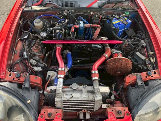 カプチーノ ベースグレード　同色全塗装・５ＭＴ・クラフトマンタフエンジン・Ｄｅｆｉ追加メーター・ＧＲｅｄｄｙ　ｅ－ｍａｎａｇｅ・アラゴスタ車高調・ロールバー・ＨＴ０７タービン・ＴＯＭＥＩフューエルレギュレーター（27枚目）