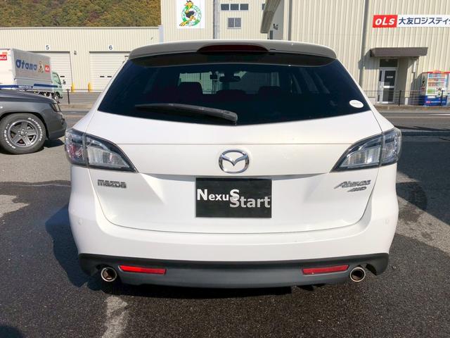 アテンザスポーツワゴン 25S 4WD クリアビューパッケージ オートライト レインセンサー付きフロントワイパー ウィンカーミラー スポーティタイプリアスポイラー プッシュボタンスタートシステム アドバンスキーレスエントリーシステム(6枚目)