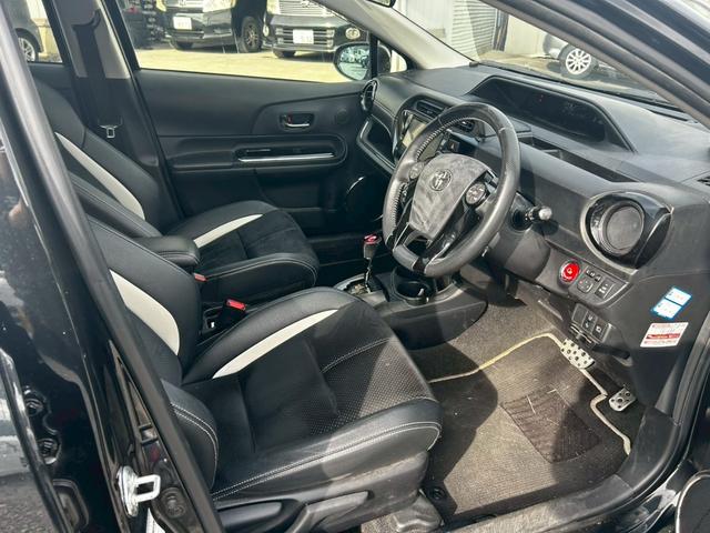 アクア Ｇ　Ｇ’ｓ　トヨタセーフティ　ハーフレザー　ナビ　フルセグ　バックモニター　ＬＥＤヘッドライト　プッシュスタートボタン　Ｇｓホイール　クルーズコントロール　ＥＴＣ　オートマチックハイビーム（4枚目）