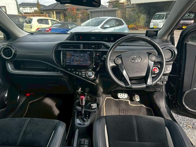 アクア Ｇ　Ｇ’ｓ　トヨタセーフティ　ハーフレザー　ナビ　フルセグ　バックモニター　ＬＥＤヘッドライト　プッシュスタートボタン　Ｇｓホイール　クルーズコントロール　ＥＴＣ　オートマチックハイビーム（8枚目）