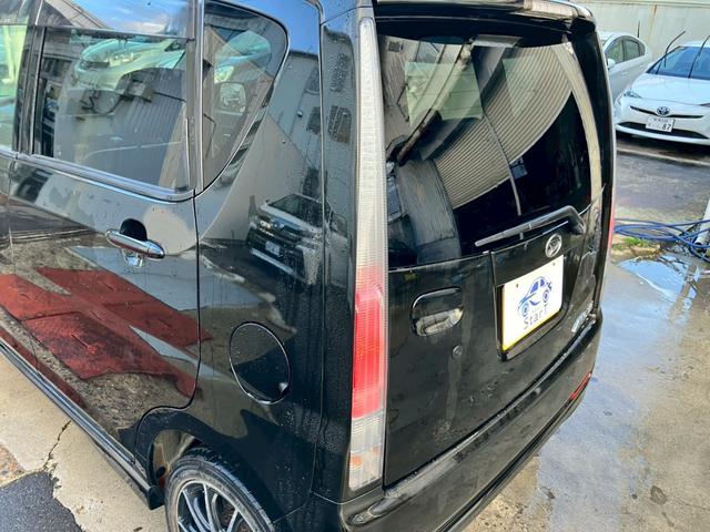 ムーヴ カスタム R ターボ ワンセグ ツイーター 社外アルミ HIDヘッドライト フォグランプ スマートキー シートカバー スタッドレスタイヤ可(46枚目)