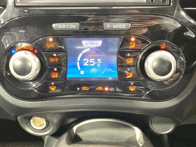ジューク 15RX エアロ 純正SDナビ バックカメラ 禁煙車 スマートキー ETC オートライト オートエアコン 純正17インチアルミ Bluetooth CD フルセグ(5枚目)