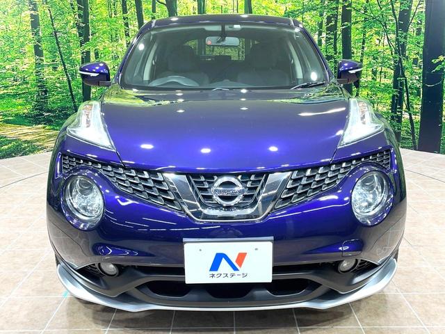 ジューク 15RX エアロ 純正SDナビ バックカメラ 禁煙車 スマートキー ETC オートライト オートエアコン 純正17インチアルミ Bluetooth CD フルセグ(14枚目)