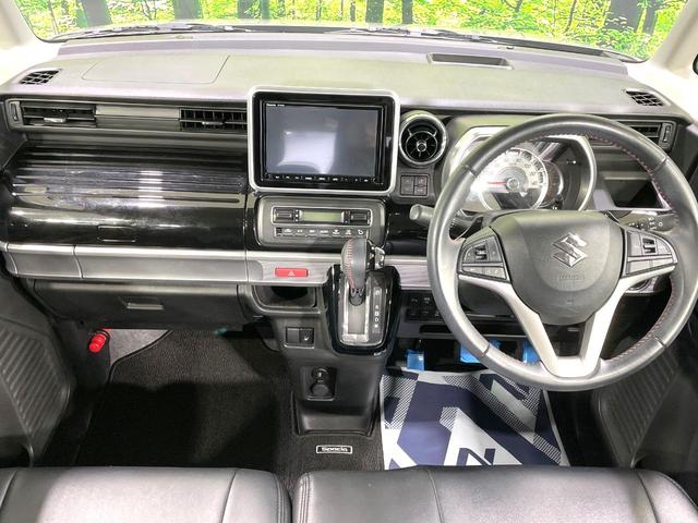 スペーシアカスタム ハイブリッドXSターボ ターボ 両側電動ドア 純正8型ナビ 全周囲カメラ 衝突被害軽減システム 禁煙車 ハーフレザーシート シートヒーター 禁煙車 スマートキー コーナーセンサー LEDヘッド ビルトインETC クルコン(2枚目)