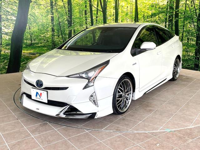 プリウス Ｓツーリングセレクション　フルエアロ　純正ＳＤナビ　バックカメラ　衝突被害軽減システム　レーダークルーズ　禁煙車　レザー調シート　コーナーセンサー　ＬＥＤヘッド　ビルトインＥＴＣ　オートハイビーム　車線逸脱警報　オートライト（29枚目）