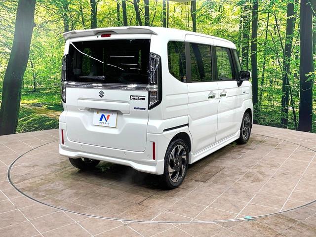 スペーシアカスタム ハイブリッドＸＳ　届出済未使用車　両側電動ドア　スズキセーフティサポート　レーダークルーズ　ハーフレザーシート　コーナーセンサー　スマートキー　ＬＥＤヘッド　純正１５インチアルミ　オートハイビーム　車線逸脱警報（32枚目）