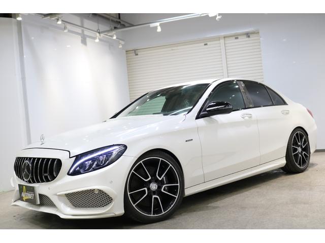 Ｃクラス Ｃ４５０　ＡＭＧ　４マチック　ＡＭＧエアロ・１９ＡＷ／Ｈ＆Ｒダウンサス／エクスクルーシブＰＫＧ／レーダーセーフティＰＫＧ／黒革パワーシート／シートヒーター／純正ＨＤＤナビ・フルセグ／クルコン／レーダー探知機／カロッツェリアドラレコ（5枚目）