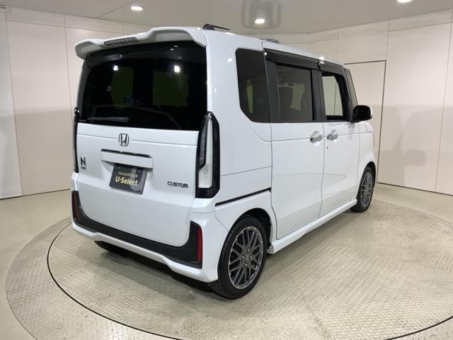 N-BOXカスタム ターボ HondaSENSINGMナビRカメラETCドラレコ イモビライザー 衝突被害軽減 キーフリー Pセンサー ESC パワステ DVD再生 両席エアバック サイドエアバッグ ターボ車 USB接続 Bカメ(12枚目)