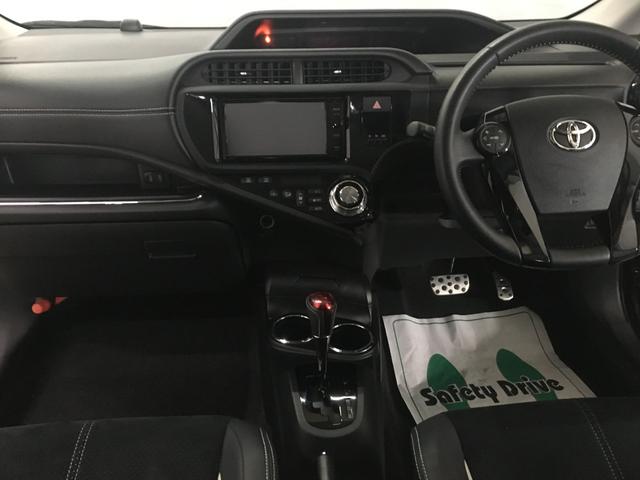 アクア G G’s 純正ナビ フルセグ HDMI バックカメラ ビルトインETC LEDヘッドライト フロントフォグ オートライト ハーフレザーシート シートヒーター スマートキー2個 純正アルミホイール クルコン(14枚目)