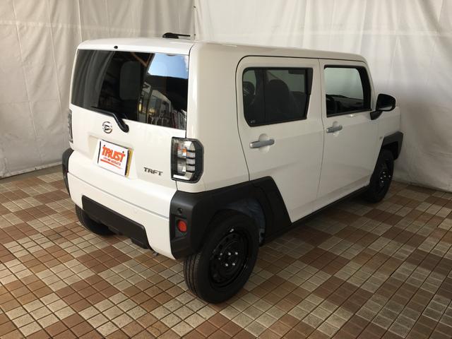 タフト X 届出済未使用車 アップグレードパック ガラスルーフ リバース電動リヤワイパー スマートアシスト LEDヘッドライト スマートキー2個 プッシュスタート シートリフター 電動パーキング(5枚目)