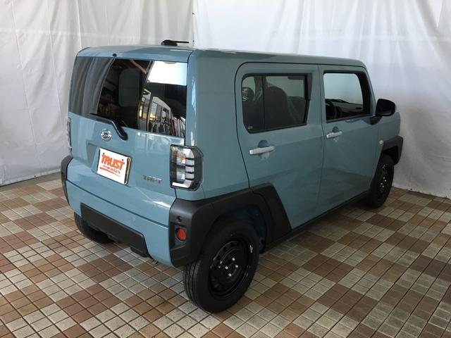 タフト Ｘ　届出済未使用車　アップグレードパック　スマートアシスト　ガラスルーフ　ＬＥＤヘッドライト　リバース連動リヤワイパー　スマートキー２個　プッシュスタート　シートリフター　電動パーキング（4枚目）