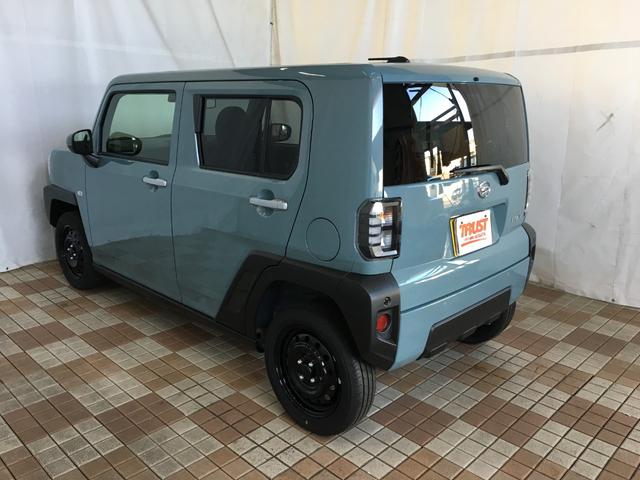 タフト Ｘ　届出済未使用車　アップグレードパック　スマートアシスト　ガラスルーフ　ＬＥＤヘッドライト　リバース連動リヤワイパー　スマートキー２個　プッシュスタート　シートリフター　電動パーキング（6枚目）