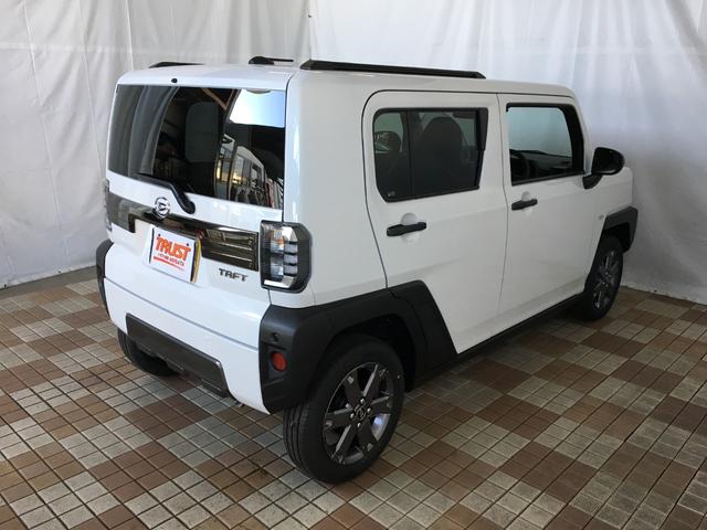 タフト G ダーククロムベンチャー 届出済未使用車 アップグレードパック シートヒーター LEDヘッド LEDフォグ ガラスルーフ ルーフレール 純正15インチアルミホイール スマートキー2個 アームレスト スマートアシスト クルコン(4枚目)