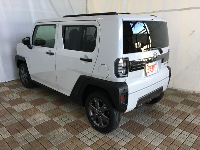 タフト G ダーククロムベンチャー 届出済未使用車 アップグレードパック シートヒーター LEDヘッド LEDフォグ ガラスルーフ ルーフレール 純正15インチアルミホイール スマートキー2個 アームレスト スマートアシスト クルコン(6枚目)