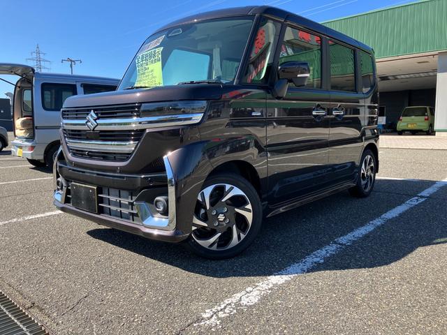 スペーシアカスタム ハイブリッドＸＳターボ　４ＷＤ　届出済未使用車　全方位モニター付メモリーナビ　フルセグＴＶ　両側パワースライドドア　アダプティブクルーズコントロール　ＬＥＤヘッドライト　フォグランプ　シートヒーター　リヤシートオットマン（5枚目）