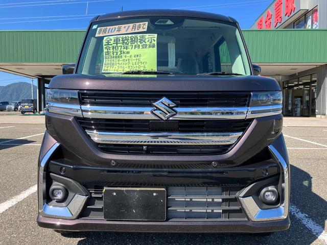 スペーシアカスタム ハイブリッドＸＳターボ　４ＷＤ　届出済未使用車　全方位モニター付メモリーナビ　フルセグＴＶ　両側パワースライドドア　アダプティブクルーズコントロール　ＬＥＤヘッドライト　フォグランプ　シートヒーター　リヤシートオットマン（6枚目）