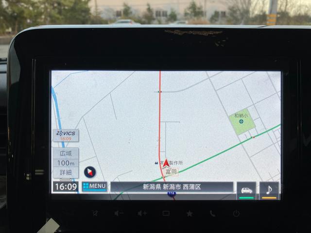 スペーシア ハイブリッドＸ　４ＷＤ　試乗車ＵＰ　９インチ全方位モニター付メモリーナビ　フルセグＴＶ　ブルートゥース　両側パワースライドドア　ＬＥＤヘッドライト　オートハイビーム　両席シートヒーター　リヤシートオットマン（53枚目）