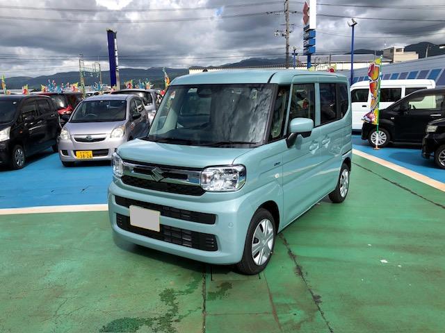 スペーシア ハイブリッドＸ　４ＷＤ　届出済未使用車　両側パワースライドドア　オットマン付リアシート　レーダーブレーキ　シートヒーター　サーキュレーター　スマートキー　盗難防止システム　衝突安全ボディ　電格ミラー　ＥＳＰ（2枚目）