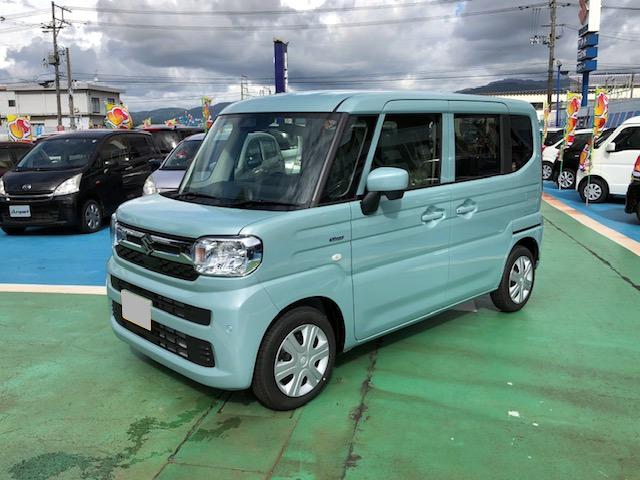 スペーシア ハイブリッドＸ　４ＷＤ　届出済未使用車　両側パワースライドドア　オットマン付リアシート　レーダーブレーキ　シートヒーター　サーキュレーター　スマートキー　盗難防止システム　衝突安全ボディ　電格ミラー　ＥＳＰ（4枚目）